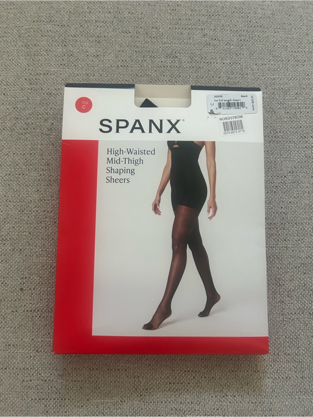 SPANX Black High-Waisted Mid-Thigh Shaping Sheers